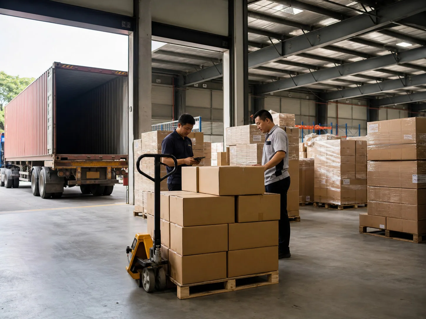 China export supply chain and global shipping